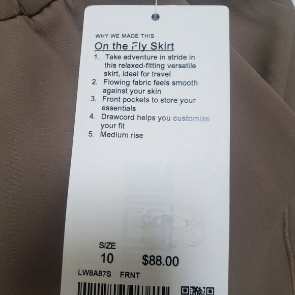 NWT- Lululemon On the Fly Skirt sz 10 - Picture 4 of 5
